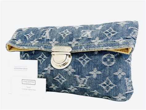 louis vuitton denim clutch|louis vuitton clutch vintage.